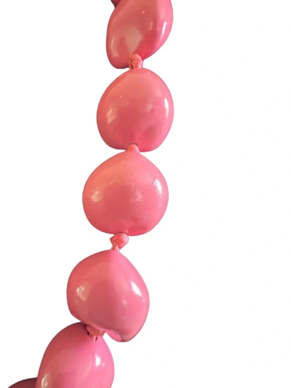 Pink Painted Kukui Nut Lei